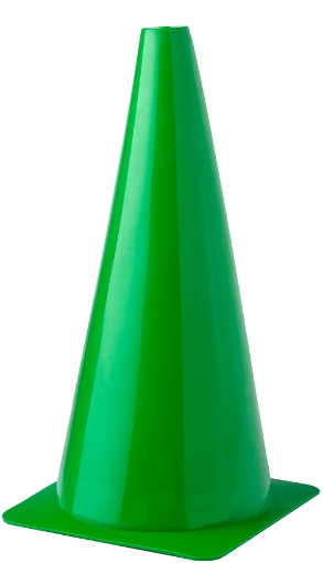 Imagen de Cono de entrenamiento de plástico 45 cm - Verde - Teamsport